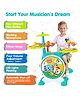 SANJARY Drum Set Musical Instrument Toys Drum Set for Toddlers Educational Musical Toys Working Microphone Chair Adjustable Sound Electronic Drum Set color design may vary