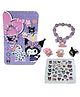 SANJARY Cutest Kids Jewellery Set, 3-in-1 Bracelet, Rings and Stickers Pack for Kids Birthday Return Gift Pack of 2 color design may vary