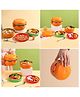 SANJARY 1280ML Stainless Steel Insulated Lunch Box with Cute burger Design lunchbox Kids & Student Double Layer Lunchbox color design may vary