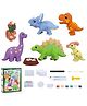 Sanjary Dinosaur mould and Painting Kit for Kids Dinosaur Shapes, Plaster Powder and Paint, Creative Craft Kit for kids color design may vary
