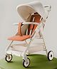 StarAndDaisy Baby Stroller for 0-3 years Newborn & Toddler Travel Pram for Baby with foldable 360° Swivel Lockable Front Wheels, Dark Orange