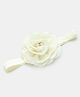 Bhoomi Collection Pearl & Stone Embellished Chiffon Floral Applique Detailed Headband - Cream