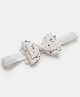 Bhoomi Collection Bow Glitter Applique Detailed Headband -  White