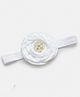Bhoomi Collection Pearl & Stone Embellished Floral Applique Detailed Headband - White