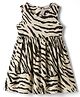 Kookie Kids Woven Sleeveless Frock With Wave Print - Off White