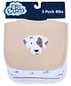Big Softies Applique Embroidery & Printed Baby Bibs with Soft Velcro Fastener-Dog-Cotton Ultra Soft & Super Absorbent For Drooling,