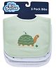 Big Softies 3 pack Applique Embroidery and Printed Baby Bibs with Soft Velcro Fastener-Turtle-Cotton Ultra Soft & Super Absorbent For Drooling,