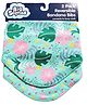 Big Softies Reversible Printed Bandana Baby Bibs converts to Burp Cloth Adjustable Snap Button 100% Cotton-Super Absorbent For Drooling, Teething & Feeding For Girls 0-24 months Pack of 2-Floral