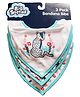 Big Softies Printed Bandana Newborn Baby Bibs with Soft Velcro Fastener Cotton Blends Reusable Ultra Soft & Super Absorbent For Drooling, Teething & Feeding For Girls 0-24 Months Pack of 3-Leopard