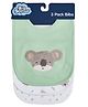 Big Softies Boucle Bibs Printed & Boucle Embroidery Adjustable Snap Fastener Pure Cotton Ultra Soft & Super Absorbent For Drooling, Teething & Feeding For Unisex 6-24 months Pack of 3-Koala