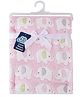 Big Softies Coral Fleece Baby Blanket-Pink Design-Elephant Super Soft - Pink