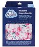 Big Softies Reusable Nappy Bundle Set of Cloth Nappy+Absorber+Wet Bag with two Pockets Adjustable Snap Fastener Water-resistant Comfortable Rash-Free From Newborn to 24 months Print-Blossom