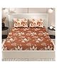 BhaiJi Bedsheets 180 TC King Size Bedsheet 108x108 inch With 2 Pillow covers - Dark Jaipuri Theme
