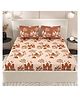 BhaiJi Bedsheets 180 TC King Size Bedsheet 108x108 inch With 2 Pillow covers - Light Jaipuri Theme