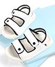 KIDLINGSS Solid Double Velcro Closure Sandals - White