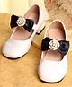 KIDLINGSS Bow & Floral  Embellished Mary Jane Ballerinas  - White