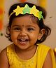 Little Tresses Beads Embellished Stars Applique Detailed Soft Headband - Yellow