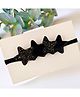 Little Tresses Beads Embellished Stars Applique Detailed Soft Headband - Black