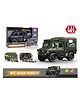 YAMAMA Friction Powered Battle Field Military Truck Toys For Kids With Opening Doors, Light & Music Model Collection Fun Educational Learning Kids Toys - Multicolor