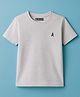 Pine Kids Cotton Knit Half Sleeves Solid Color T-Shirt - Light Grey