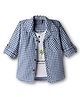 Dapper Dudes Full Sleeves Gingham Checked Shirt With Attached Tee - White