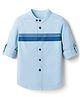 Pine Kids Cotton Woven Full Sleeves Solid Shirt - Light Blue