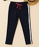 3PIN Cotton Knit Side Taped Track Pants - Navy