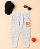 3PIN Cotton Knit 82 Alphabet Printed Track Pants - Ivory