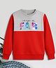 3PIN Knit Full Sleeves Colour Blocked Always Be Fab Text Printed Light Winter Sweatshirt - Red