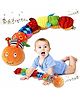 TurtleBee Little Hygger Caterpillar Toy  Soft Sensory Plush for Babies with Crinkle, Textures & Sound (Newborn to 12 Months, Tummy Time Toy) - Height 20 cm
