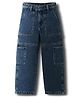 Pine Kids Denim Woven Full Length Washed Jeans - Blue