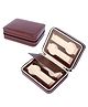 COZY VIBES Portable Zippered Watch Travel Case Holder 4 Compartments Watches Interior Storage Organizer Watch Collection Travel Bag- PACK OF 1- COLOR MAY VARY