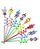 COZY VIBES Set of 4 Plastic Drinking Straws Reusable, Pool Party Supplies Summer Beach Party Favors Crazy Straws for Kids- Pack of 1- Color May Vary
