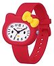 LOOKHAA Bow & Cat Applique Detailed Analogue Watch - Red  & Yellow
