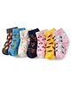 Cutewalk by Babyhug Knit Ankle Length Anti Bacterial Socks With Strawberry Design Pack Of 7 - Multicolour