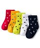Cutewalk by Babyhug Knit Ankle Length Anti Bacterial Socks With Numbers Design Pack Of 5 - Multicolour