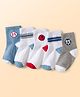 Cute Walk by Babyhug Knit Ankle Length Antibacterial Socks with Ball Design Pack of 5 - Multicolor