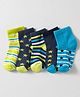 Cutewalk by Babyhug Knit Ankle Length Anti Bacterial Socks With Stripes & Star Design Pack Of 5 - Multicolour