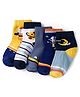 Cutewalk by Babyhug Knit Ankle Length Anti Bacterial Socks With Stripes Pack Of 5 - Multicolour