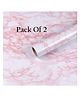 SANISHTH 60 cm X 200 cm Kitchen Wallpaper Oil Proof,Waterproof self-Adhesive Wall Stickers for Kitchen Anti-Mold and Heat Resistant Aluminium Backsplash Wallpaper (Pink pack Of 2)