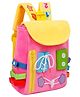 KolorFish Busy Board - Toddler Backpack with Buckles and Learning Activity Toys - Develop Fine Motor Skills and Basic Life Skills - Learn to Tie Shoes - Children's Travel Toy - Ideal Gift (Pink)
