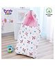 Purple Tots Muslin Carry Nest with Aeroplane Print - White & Pink