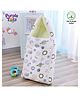 Purple Tots Muslin Carry Nest with Space Print - White & Yellow