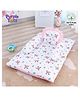 Purple Tots Muslin Baby Bedding Set with Aeroplane Print - White & Pink