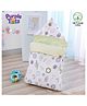 Purple Tots Muslin Nest Sleeping Bag with Buttons & Space Design - White & Yellow