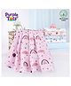 Purple Tots Muslin Swaddle with Rainbow Print Pack of 5 - Pink