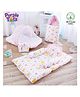 Purple Tots Muslin Bedding Set With Rainbow Print - Pink