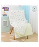 Purple Tots Muslin Single Side Printed Quilted Blanket - Light Green