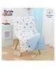 Purple Tots Muslin Single Side Printed Quilted Blanket - Light Blue
