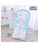 Baby Tales Muslin Frilled Sleeping Bag With Sky Print - Light Blue